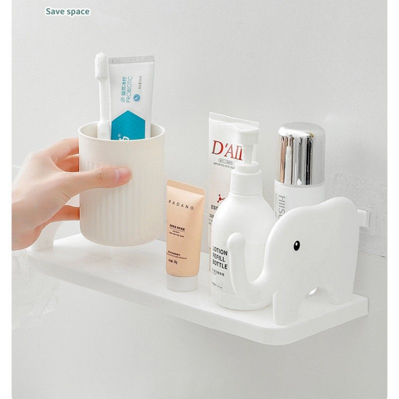 Storage shelf free punching wall hanging storage shelf Kitchen toilet drain study multi-workStorage rack
