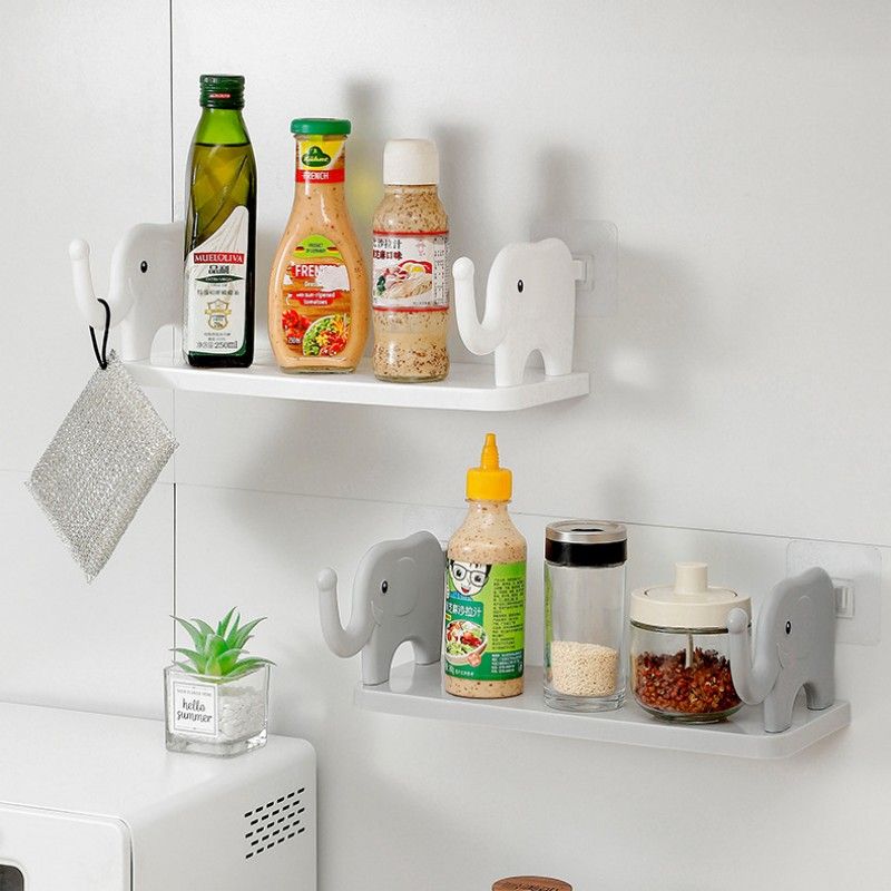 Storage shelf free punching wall hanging storage shelf Kitchen toilet drain study multi-workStorage rack