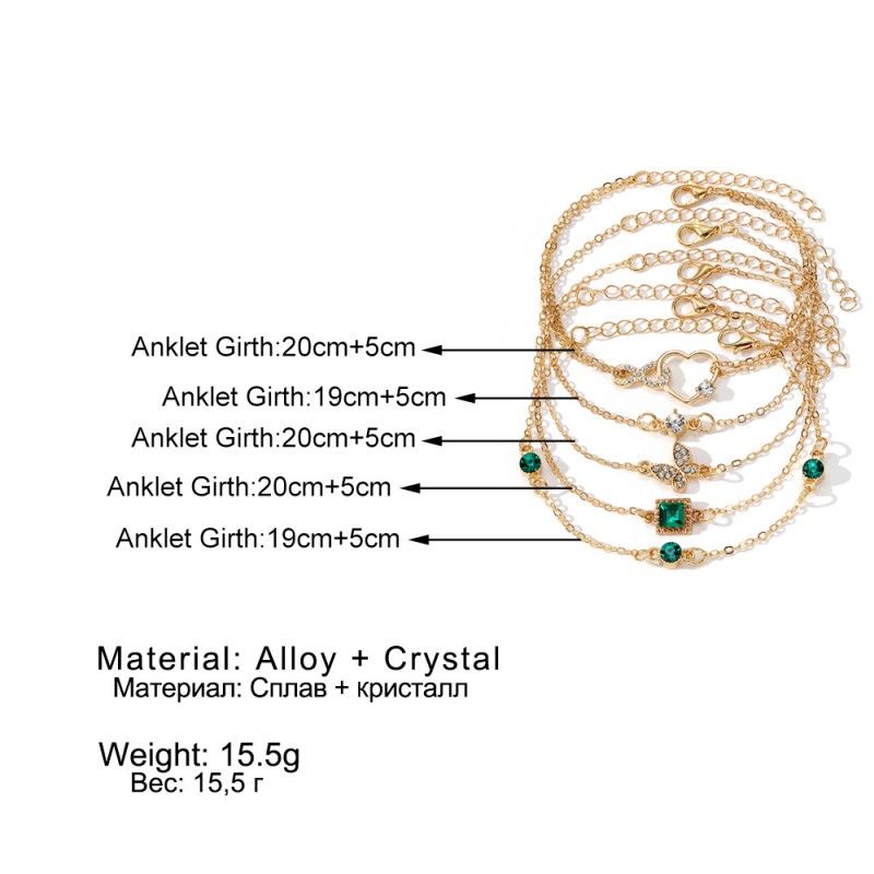 Bracelet Set Bracelet Woman Retro Diamond Square Bracelet Diamond Butterfly Love Bracelet Jewelry Accessory
﻿