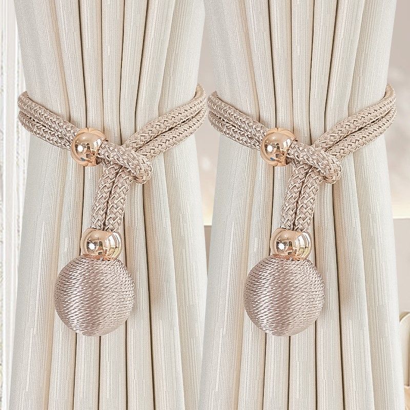 A Pair Adjustable Curtain Tiebacks Curtain Straps Light Luxury And Simple Tied With Ropes Tied With Gauze Curtains  Fixed With Curtain Straps