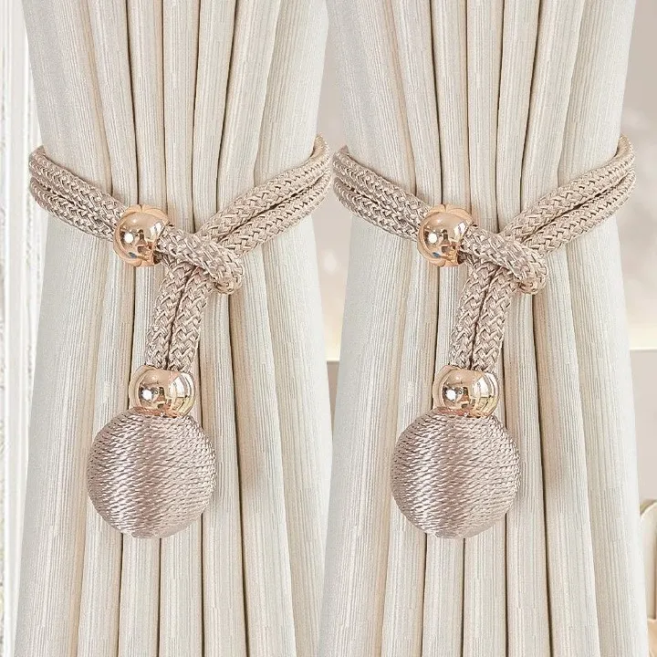 A Pair Adjustable Curtain Tiebacks Curtain Straps Light Luxury And Simple Tied With Ropes Tied With Gauze Curtains  Fixed With Curtain Straps