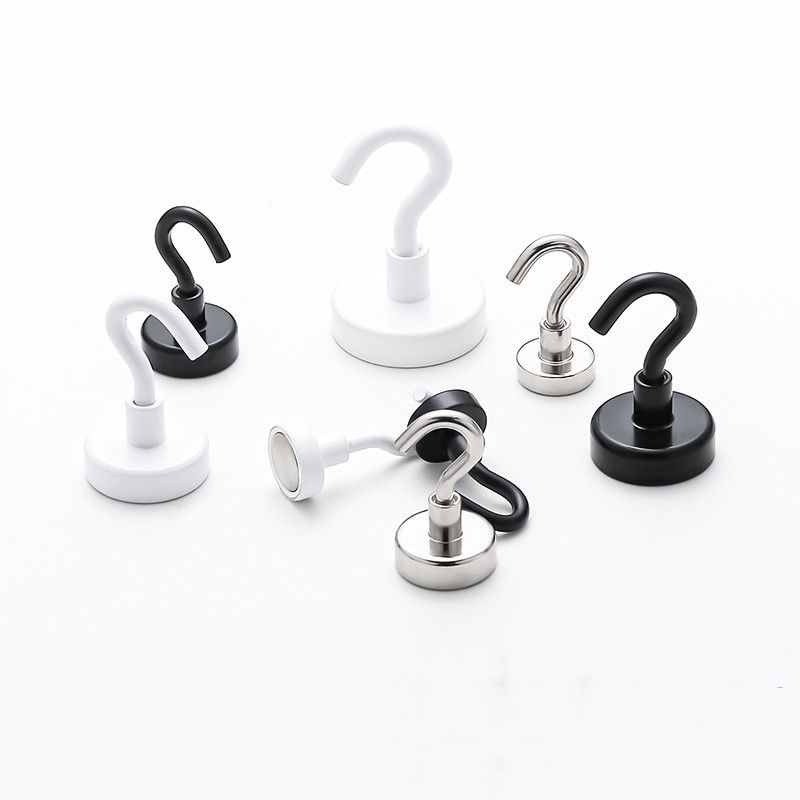 2PCS Magnetic Suction Hook Kitchen Refrigerator Storage Seamless  Hole Free Magnetic Suction Cup Holder Strong Magnetic Hook