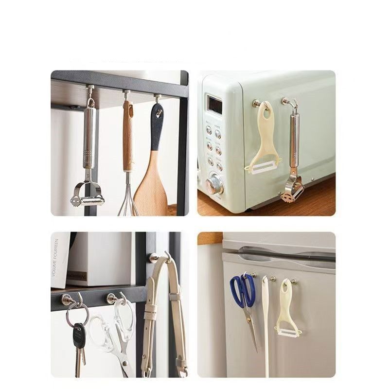 2PCS Magnetic Suction Hook Kitchen Refrigerator Storage Seamless  Hole Free Magnetic Suction Cup Holder Strong Magnetic Hook