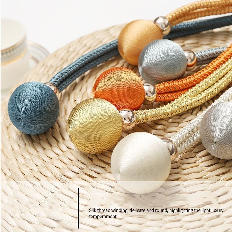 A Pair Adjustable Curtain Tiebacks Curtain Straps Light Luxury And Simple Tied With Ropes Tied With Gauze Curtains  Fixed With Curtain Straps
