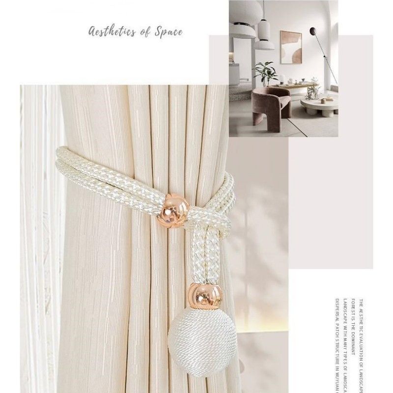 A Pair Adjustable Curtain Tiebacks Curtain Straps Light Luxury And Simple Tied With Ropes Tied With Gauze Curtains  Fixed With Curtain Straps