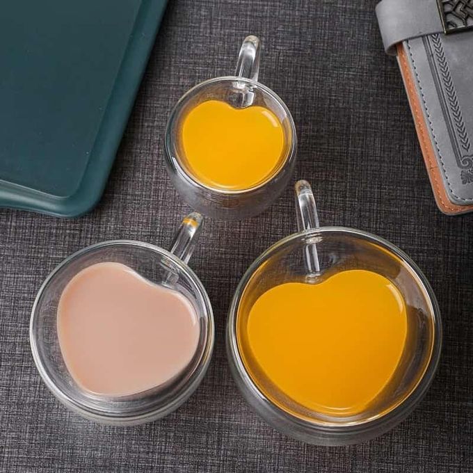 Double Wall Borosilicate glass 450ml 4 pcs