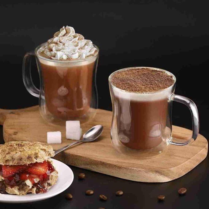 Double Wall Borosilicate glass 450ml 4 pcs