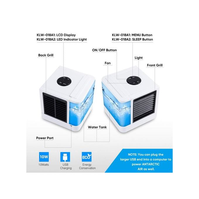 USB Portable Air Conditioner Humidifier Purifier 7 Colors