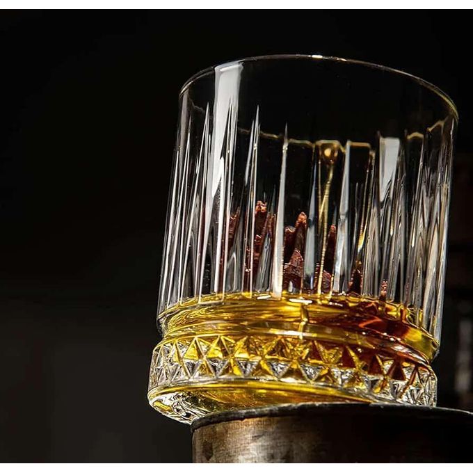Stripped Crystal Whiskey Glasses