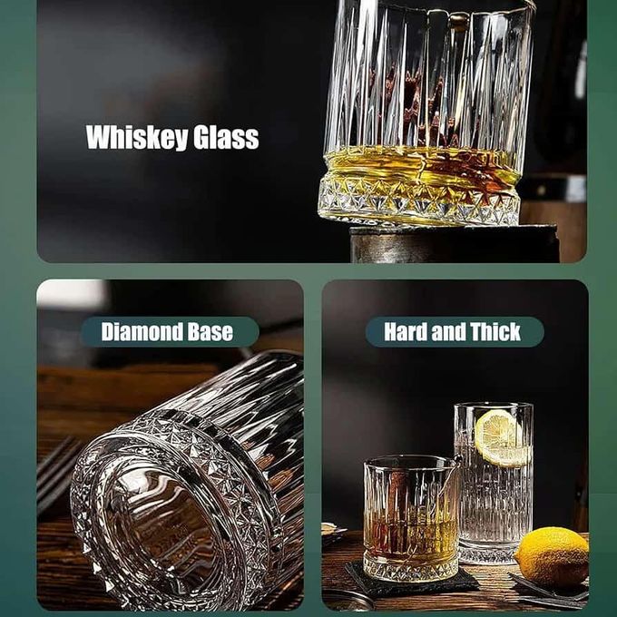 Stripped Crystal Whiskey Glasses