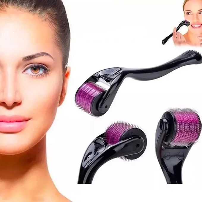 DERMA ROLLER Acne removal, Beard & Hair Growth, Anti Aging ,Removes Stretchmarks Boosts Minoxidil Absorption 540 Microneedling , Clearer Skin & Collagen Boost Anti-acne, Anti-aging, Antiwrinkle