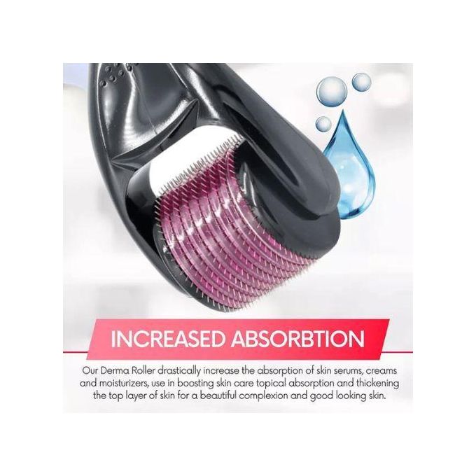 DERMA ROLLER Acne removal, Beard & Hair Growth, Anti Aging ,Removes Stretchmarks Boosts Minoxidil Absorption 540 Microneedling , Clearer Skin & Collagen Boost Anti-acne, Anti-aging, Antiwrinkle
