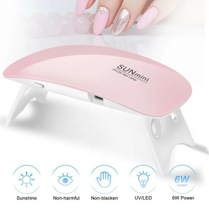 Mini Nail Dryer Machine Portable 6 LED UV Manicure Lamp Home Use Nail Lamp for Drying Polish Varnish With USB Cable LED UV Nail Gel Polish Dryer Lamp Light Machine view 6
