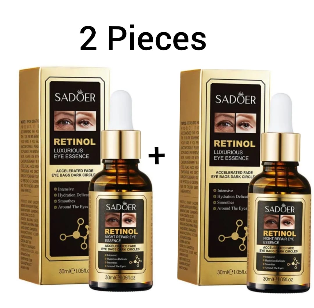 SADOER Luxury Eyes Essence Serum Eye Care Moisturizer Anti Wrinkle Skin Care Serum Anti Aging Retinol Repair Eye Serum Retinol Eye Serum Dark CirclesRetinol Serum Firming Brightening AntiAging eye bag