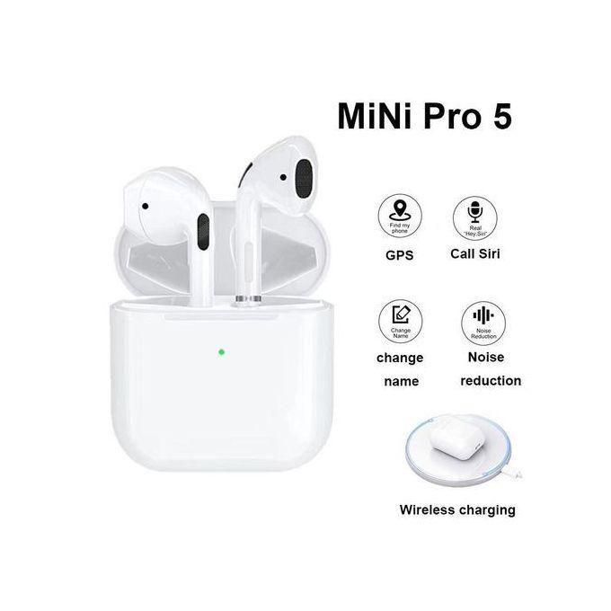 Air Pro 5 Wireless Headphones Bluetooth 5.0 Earphones Earpod Earbuds Gaming Headset For Apple IPhone Xiaomi AndroidWhite.