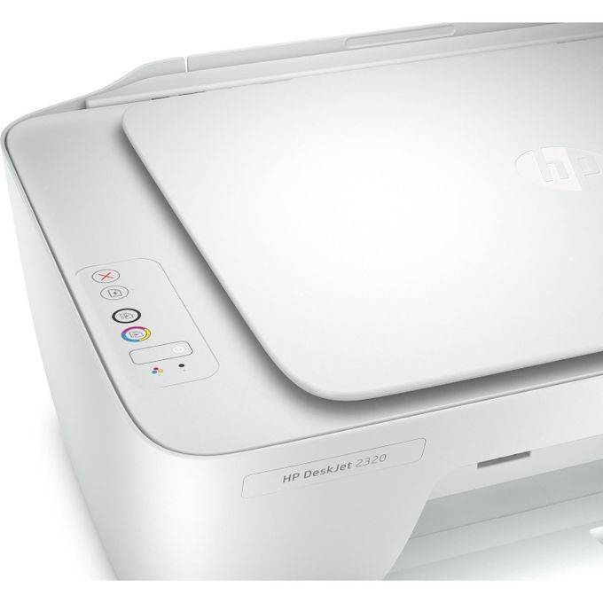 HP DeskJet 2320 All-in-One Printer, Print, Copy, Scan, USB Interface, White (1YR WRTY)