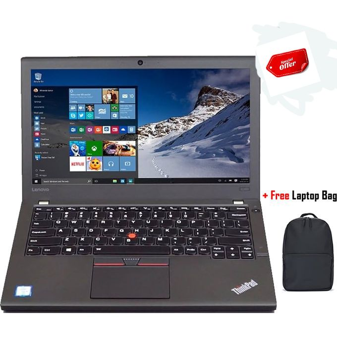 Lenovo Refurbished ThinkPad X260 Intel Core I5 8GB RAM 256GB SSD 12.5 Inch 6th Gen Ultrabook Laptop Black + Free Bag, (6 Months WRTY)