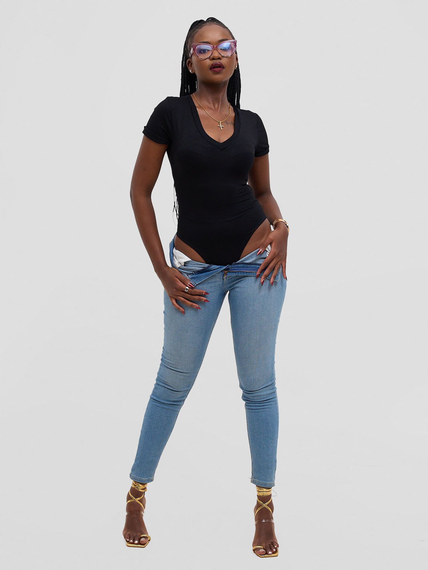 Bodysuit Fancy Top, Shaping wear for jeans