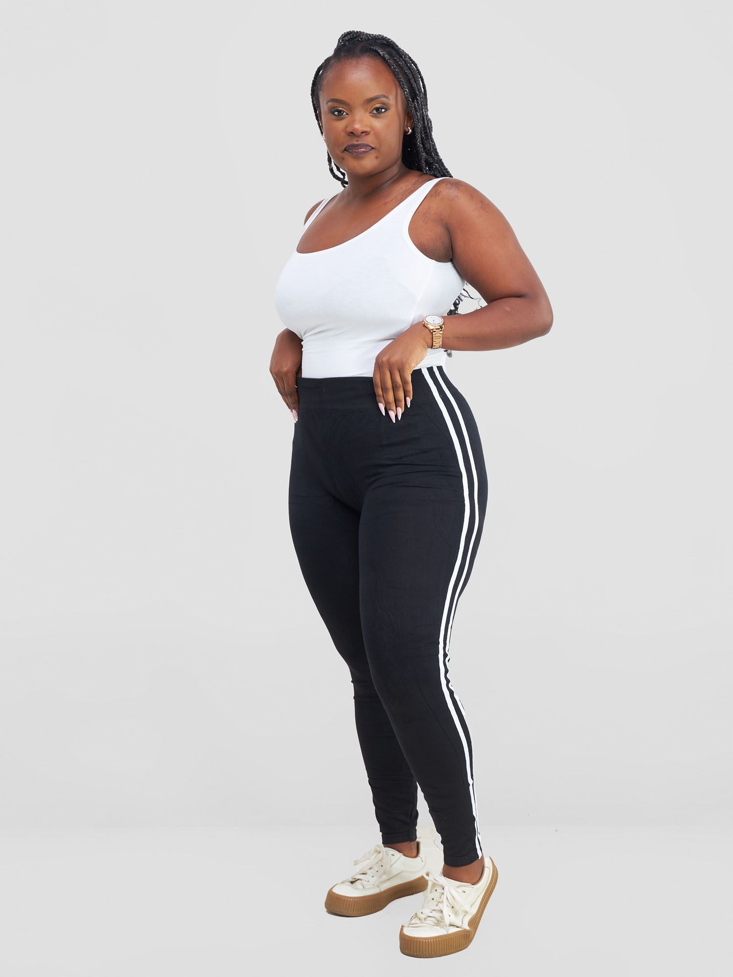Fashion Plain Skin Tight Leggings- FREE SIZE cotton/spandex leggings