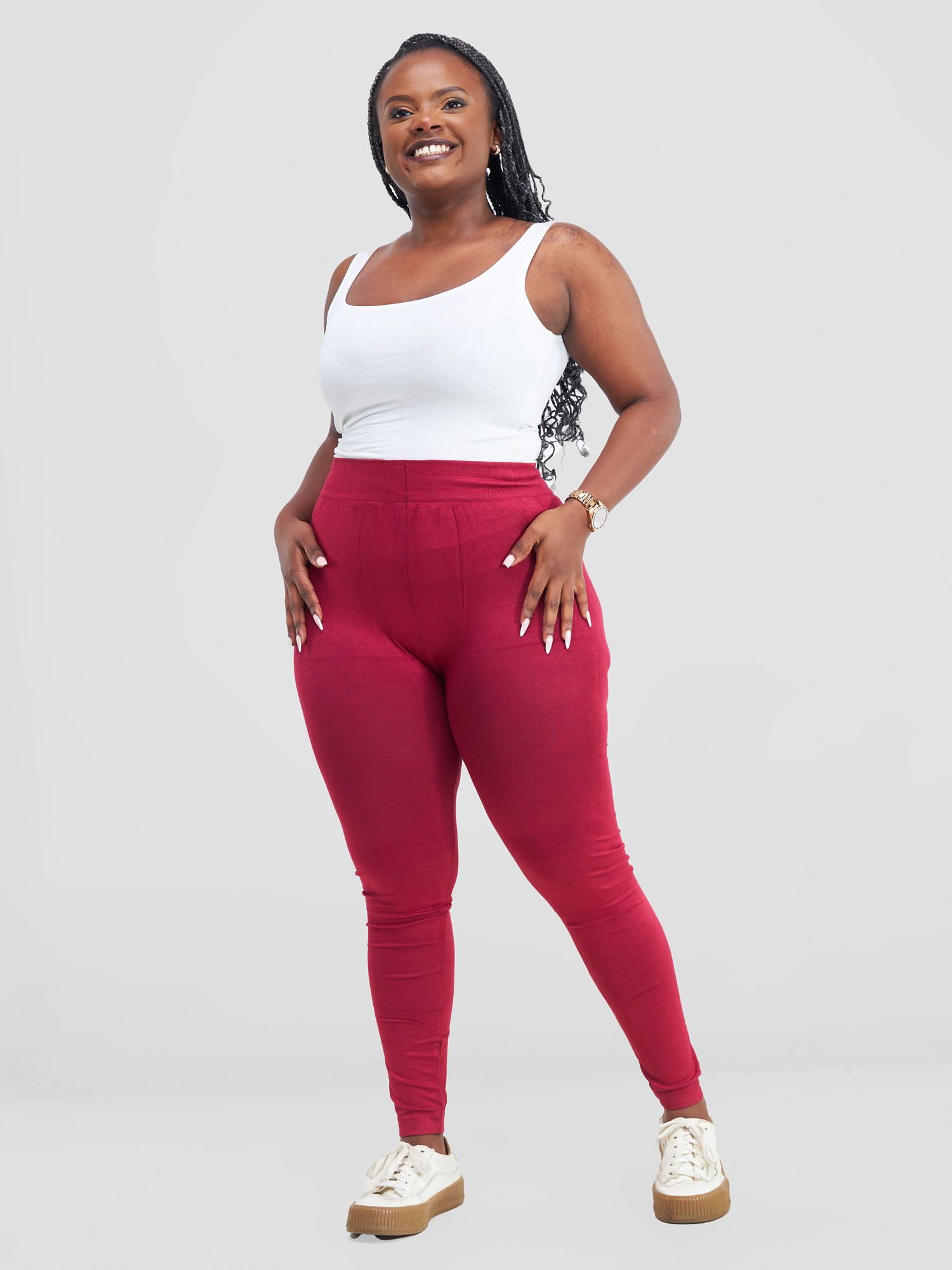 Fashion Plain Skin Tight Leggings- FREE SIZE cotton/spandex leggings