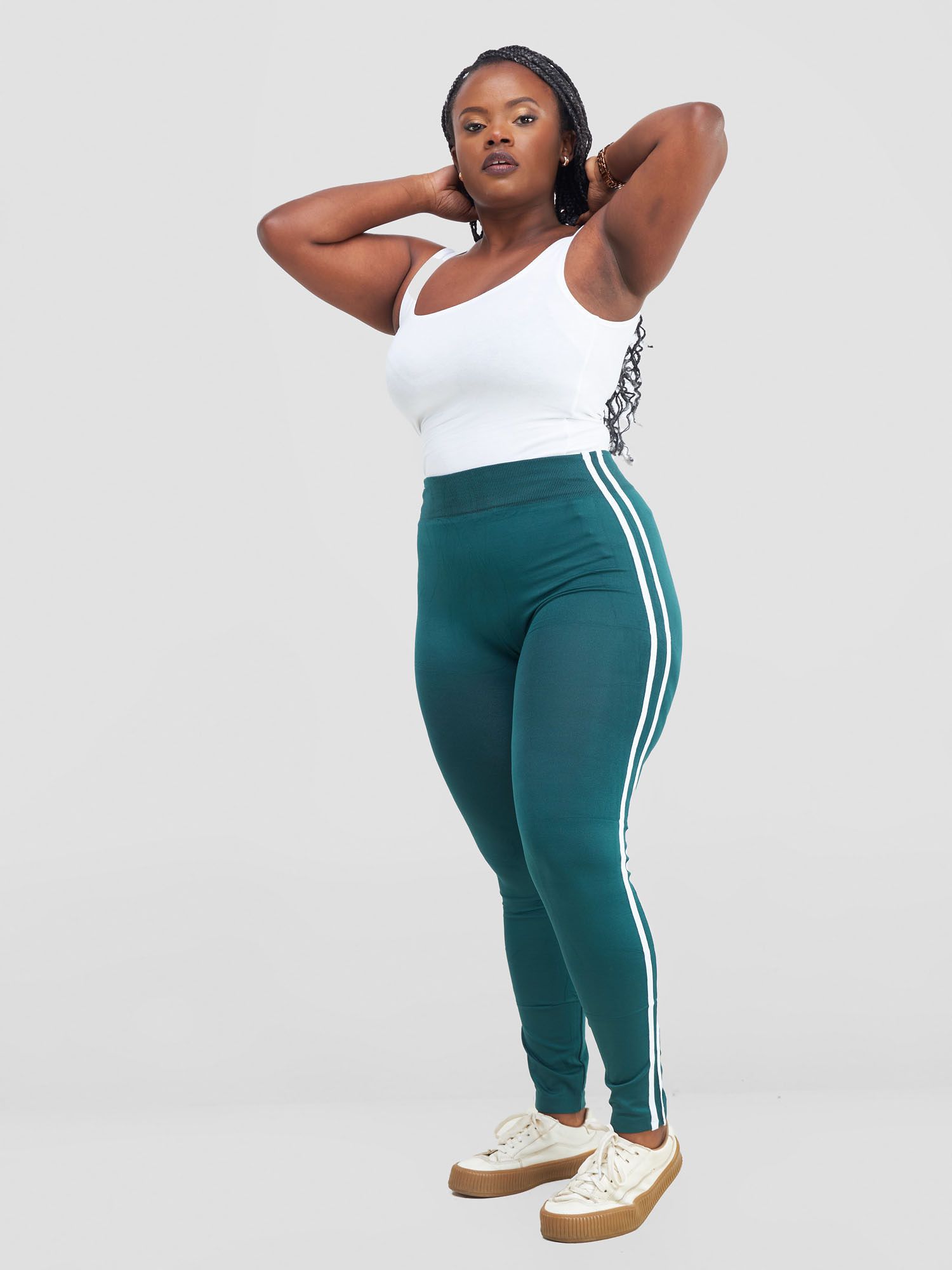 Fashion Plain Skin Tight Leggings- FREE SIZE cotton/spandex leggings