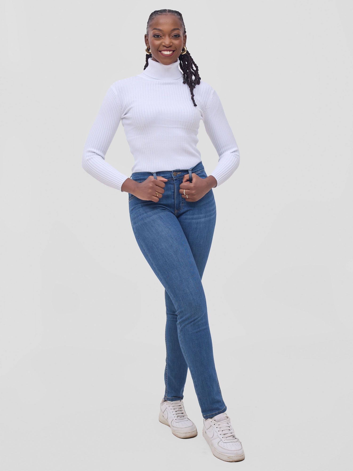Fashion heavy Ladies Pullneck/ turtleneck sweater material