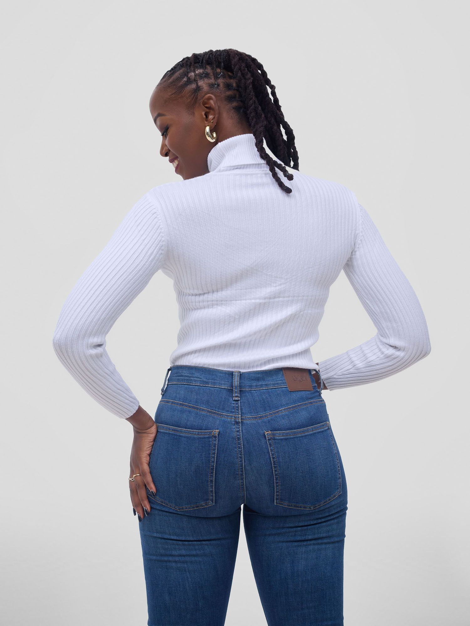 Fashion heavy Ladies Pullneck/ turtleneck sweater material