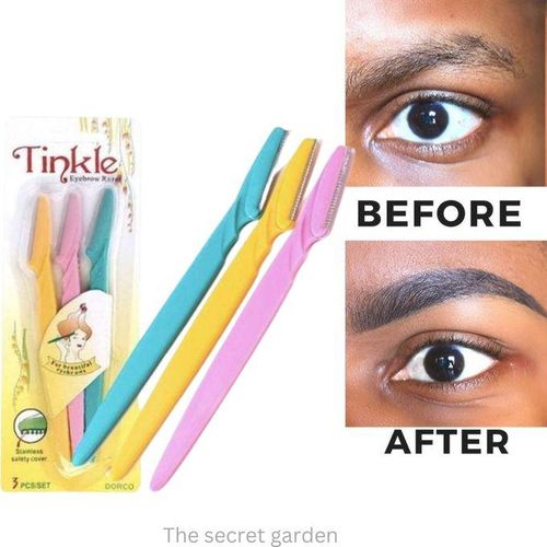 Tinkle Eyebrows Shaper OR Razor Facial Hairs Razor 3 Pieces -1 Set