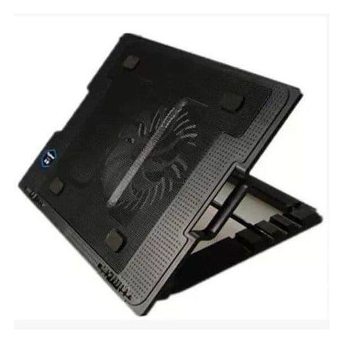 Adjustable Laptop Cooling Pad with Fan – Black