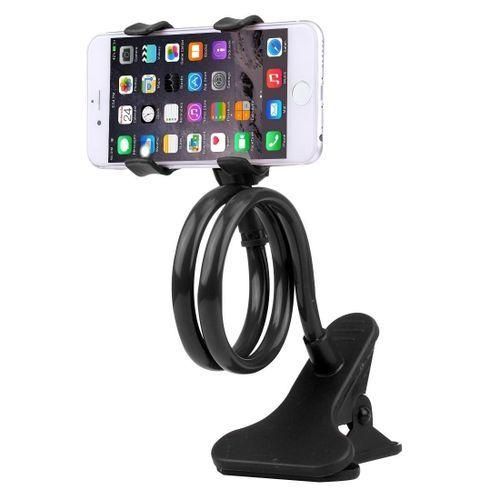 Universal Flexible 360 Rotation Clip Mobile Phone Flexible Long Arm Lazy Bed Desktop Clamp Bracket Cell Phone Holder - Black
