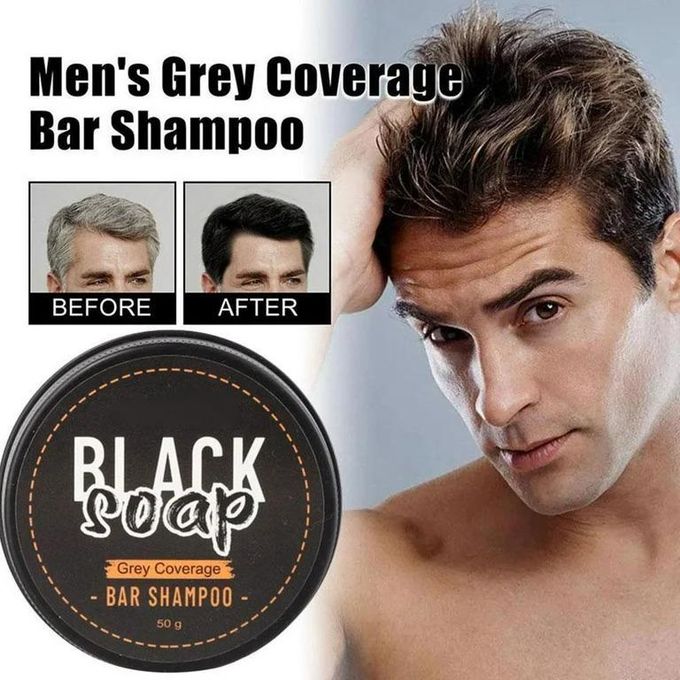 SAUVASINE black soap gray coverage bar shampoo 50g