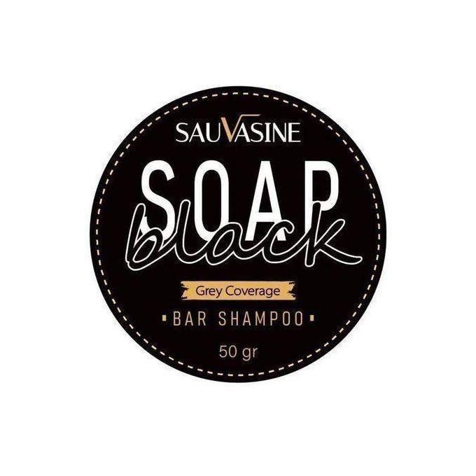 SAUVASINE black soap gray coverage bar shampoo 50g