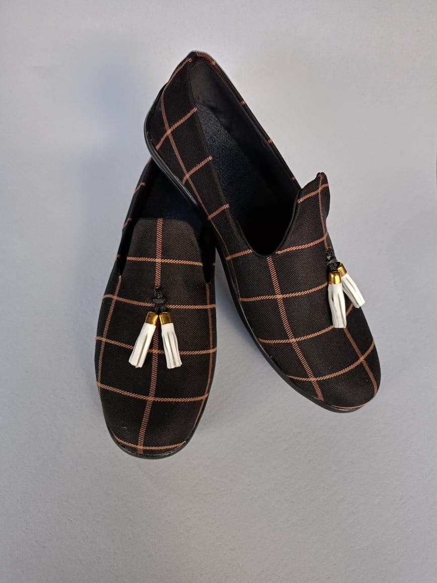 Mens New Arrival Casual Brown Stripped Classic Loafers,Comfortable ,Durable and Long Lasting Flat Slip On Loafers,Suitable For Both Formal and Casual Wear, For Weddings, Family Gatherings.