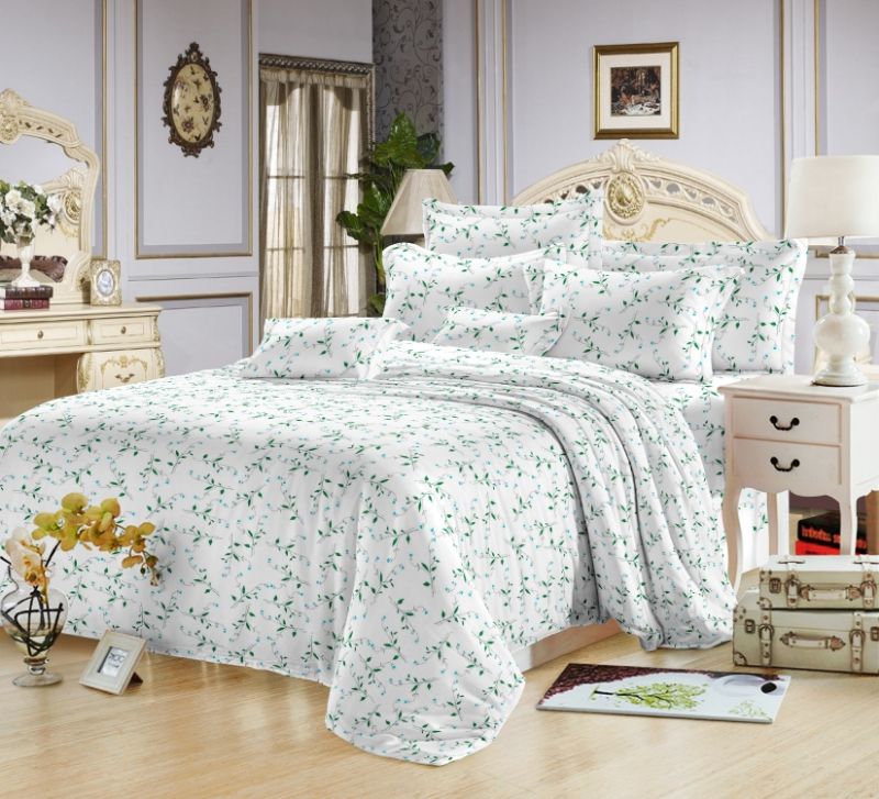 4pcs Luxury Style Cotton Microfiber Duvet Cover Sets (One Duvet Cover, 2 Pillow Covers or Cases and One Bedsheet) Bedding Set,Available in different Designs.