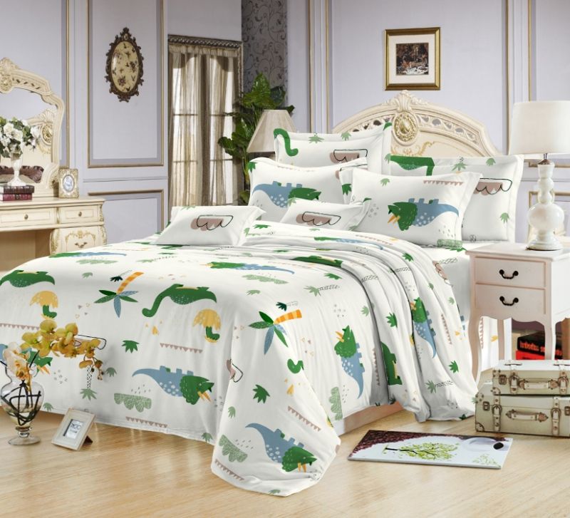 4pcs Luxury Style Cotton Microfiber Duvet Cover Sets (One Duvet Cover, 2 Pillow Covers or Cases and One Bedsheet) Bedding Set,Available in different Designs.