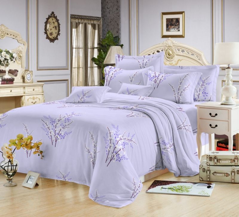 4pcs Luxury Style Cotton Microfiber Duvet Cover Sets (One Duvet Cover, 2 Pillow Covers or Cases and One Bedsheet) Bedding Set,Available in different Designs.