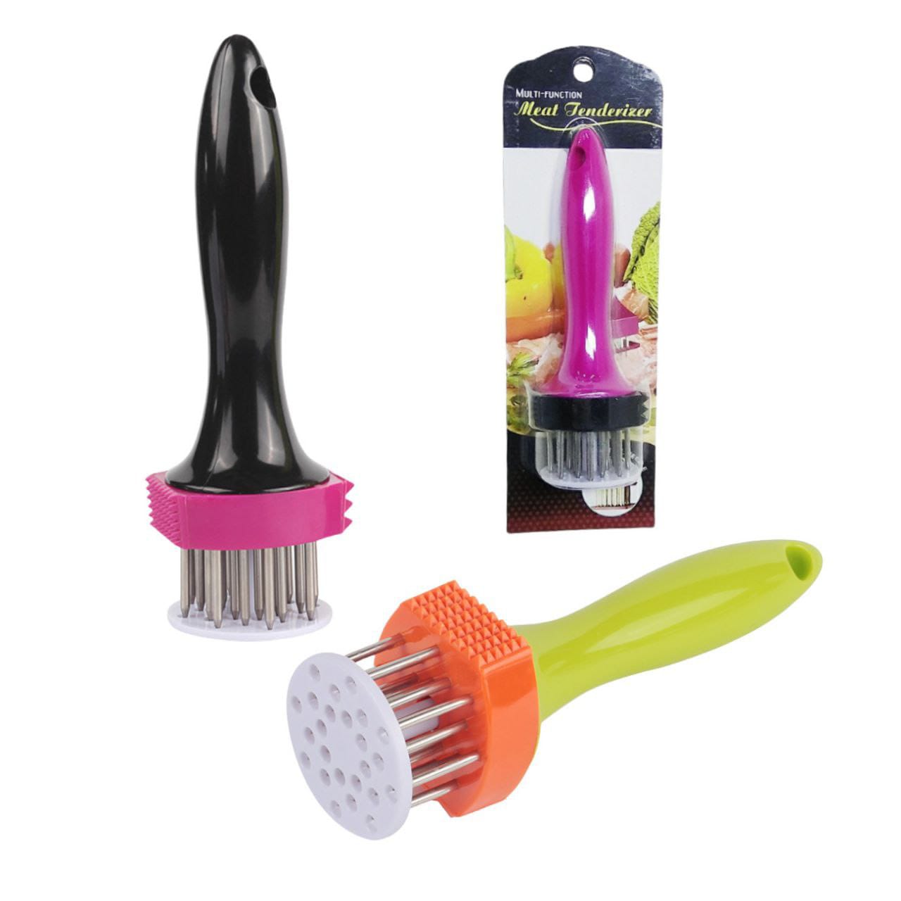 New Arrival Professional Meat Tenderizer Black, Stainless Steel Needle Ultra Sharp Blades Meat Tenderizer Tool for tenderizing Chicken, Beef, Steak, Veal and Pork.