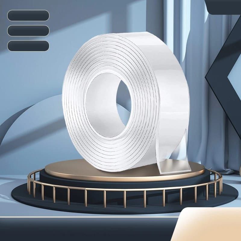 Magic Transparent Washable Magic Nano Tape Reusable Double-Sided Tape Adhesive Removable Glue Waterproof Wall Sticker Nano tape with box .(The Ultimate Reusable Solution for Mounting, Organizing,