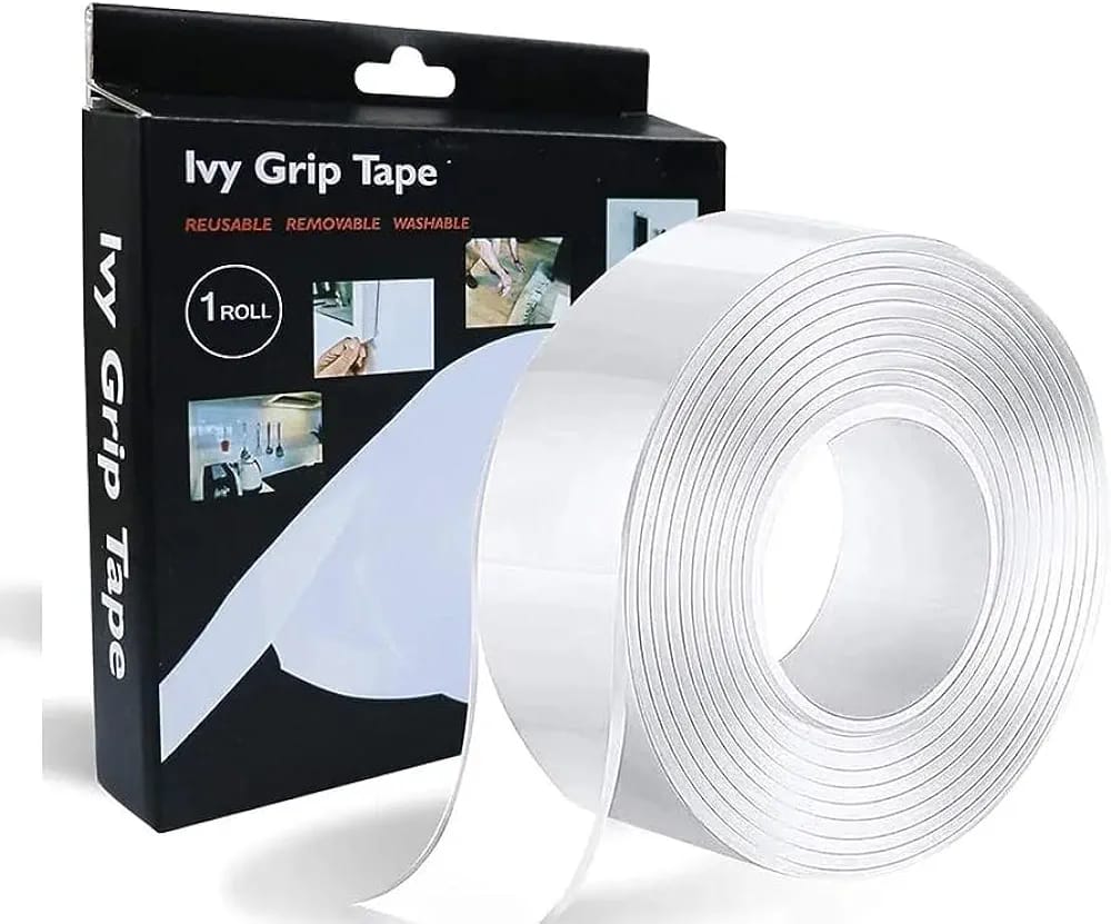 Magic Transparent Washable Magic Nano Tape Reusable Double-Sided Tape Adhesive Removable Glue Waterproof Wall Sticker Nano tape with box .(The Ultimate Reusable Solution for Mounting, Organizing,