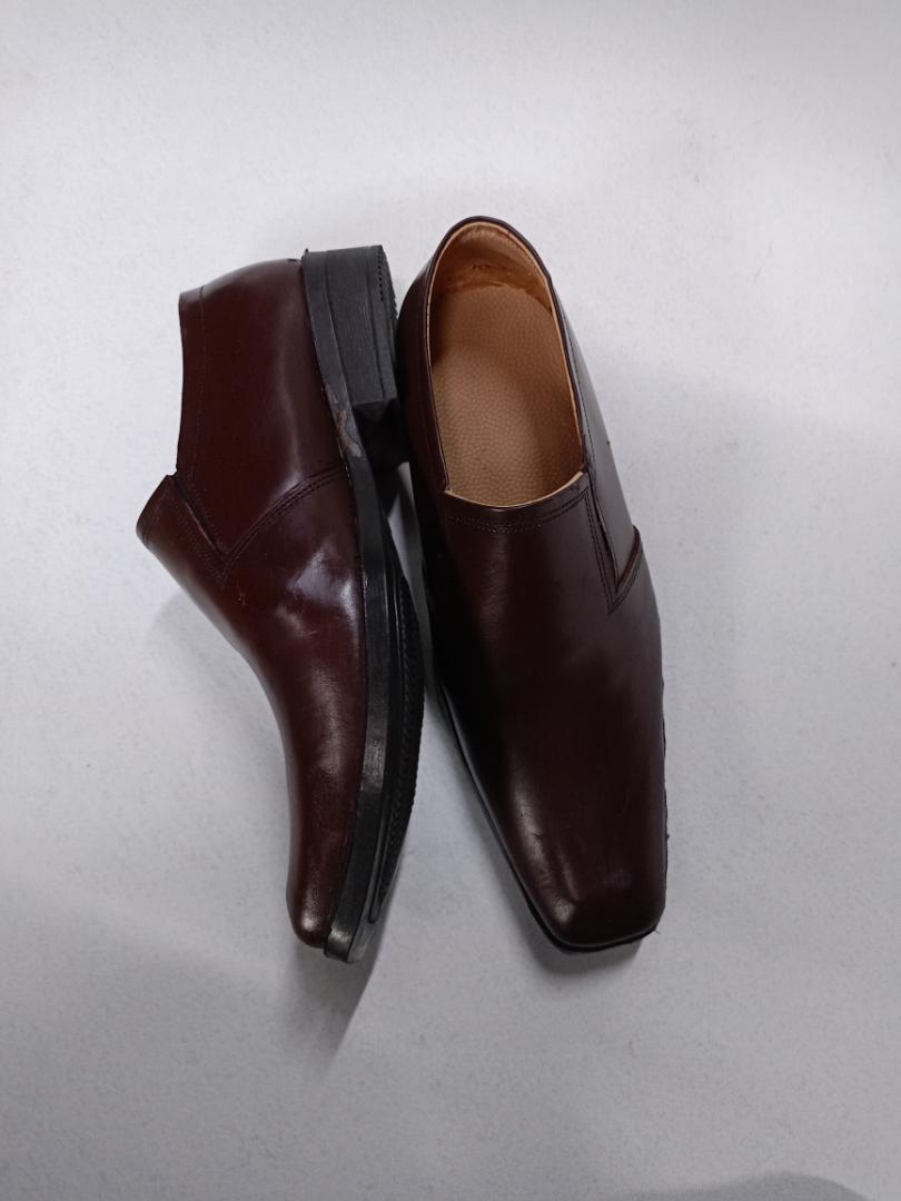 Men's/boys Children Official Dark Brown Pure Leather Sharp Shooter Slip On shoes Without Laces,Good for Wedding Gatherings,Parties to look Smart and Classy Boys