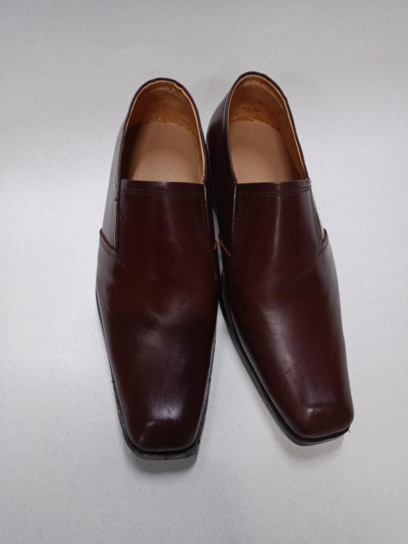 Men's/boys Children Official Dark Brown Pure Leather Sharp Shooter Slip On shoes Without Laces,Good for Wedding Gatherings,Parties to look Smart and Classy Boys