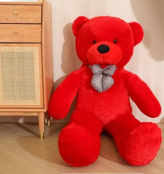 New Arrival Big Plush Heartwarming Fluffy Red Teddy Bear – Tender, Oversized, and Perfect for Valentine’s, Friendship, or Kids"
