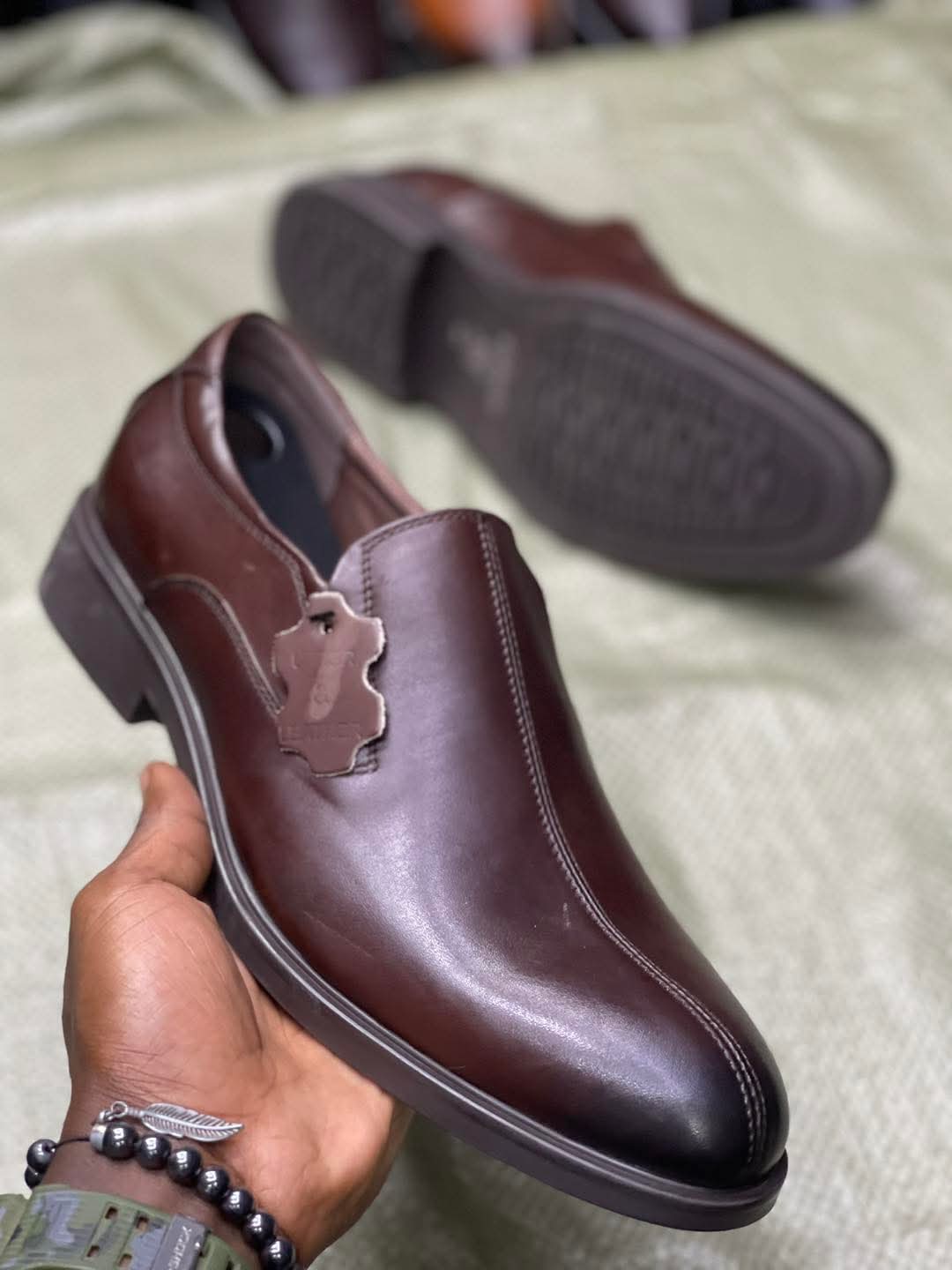 Mens Elegant Pure Leather Shoes Slip On Official Shoes, Comfortable Durable and Long Lasting