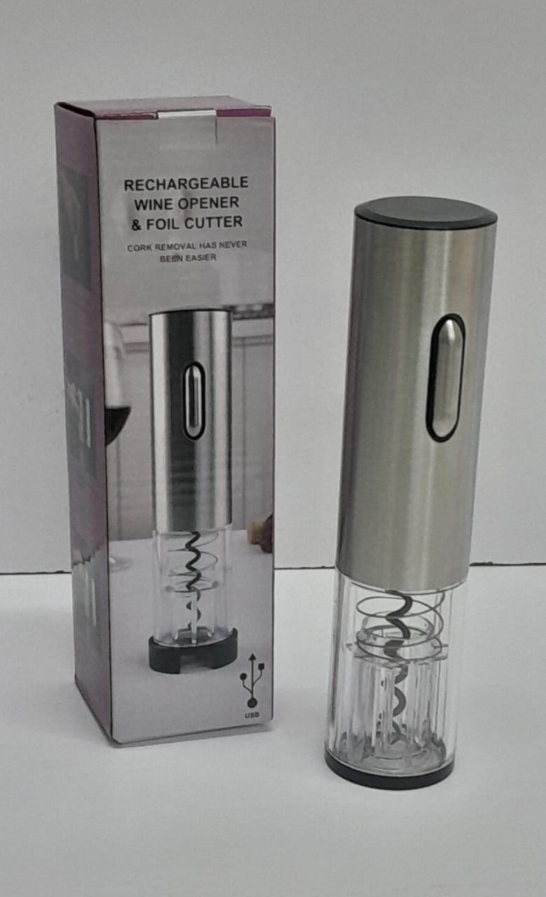 Gift your friend with our new arrival Electric wine bottle opener with foil cutter and has a USB cable