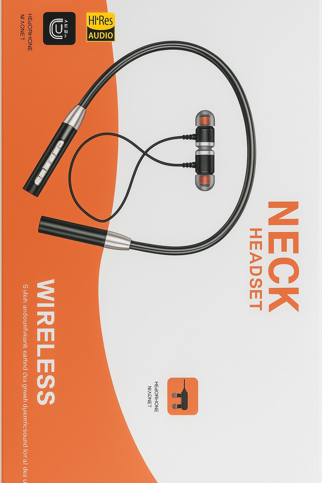 Wireless Neckband Headset – crafted for comfort and powered for performance! 🧡🎶 Whether you're working, working out, or on the move, this headset delivers Hi-Res Audio with magnetic earbuds