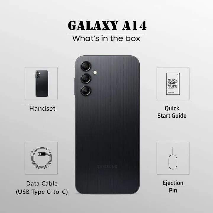 Samsung Galaxy A14 4G, 6.6", 64GB + 4GB RAM (Dual SIM), 5000mAh | Samsung Galaxy Phone | Smartphones