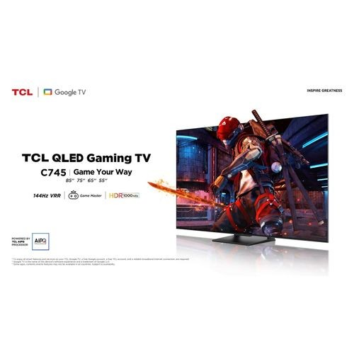 TCL 55'' C745 QLED 4K Ultra HD Smart Google Gaming TV With Dolby Vision & Dolby