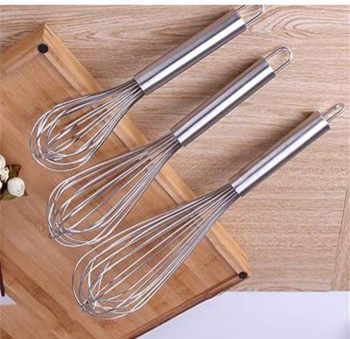 Steel whiskers Stainless Steel Nostick Heat Resist.strong, durable, flexible, stylish, Ideal for whisking ingredients in bowls and hot pots and pans. Flexible stainless steel coiled wire handles.