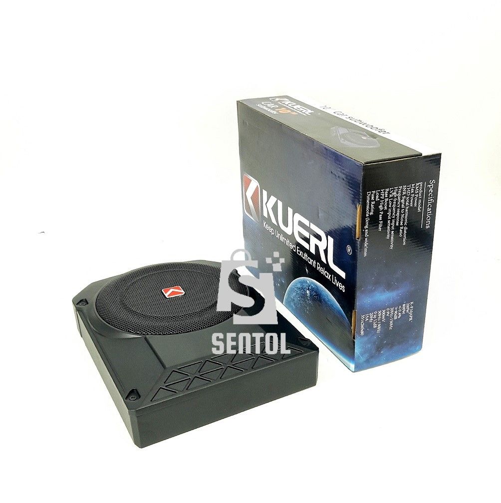 KUERL KP10APR 10 inch 800W Amplified Under Seat Enclosed Car Subwoofer
