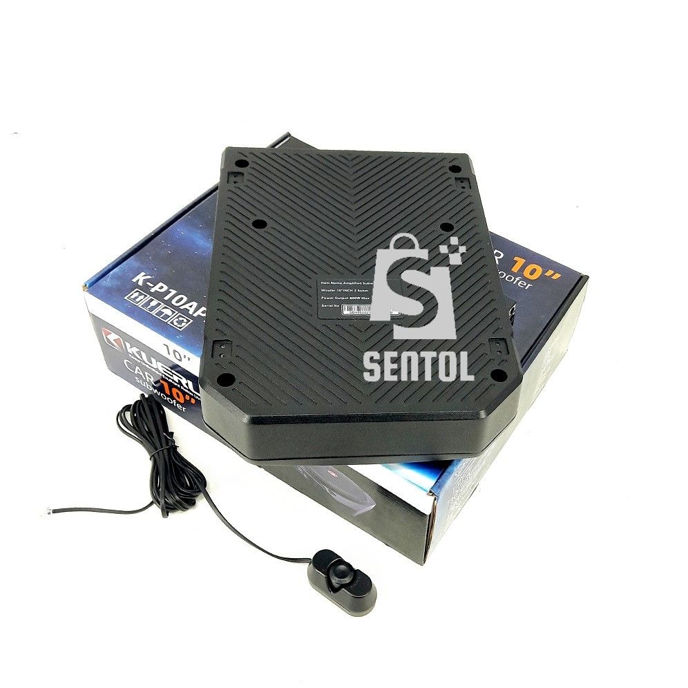 KUERL KP10APR 10 inch 800W Amplified Under Seat Enclosed Car Subwoofer